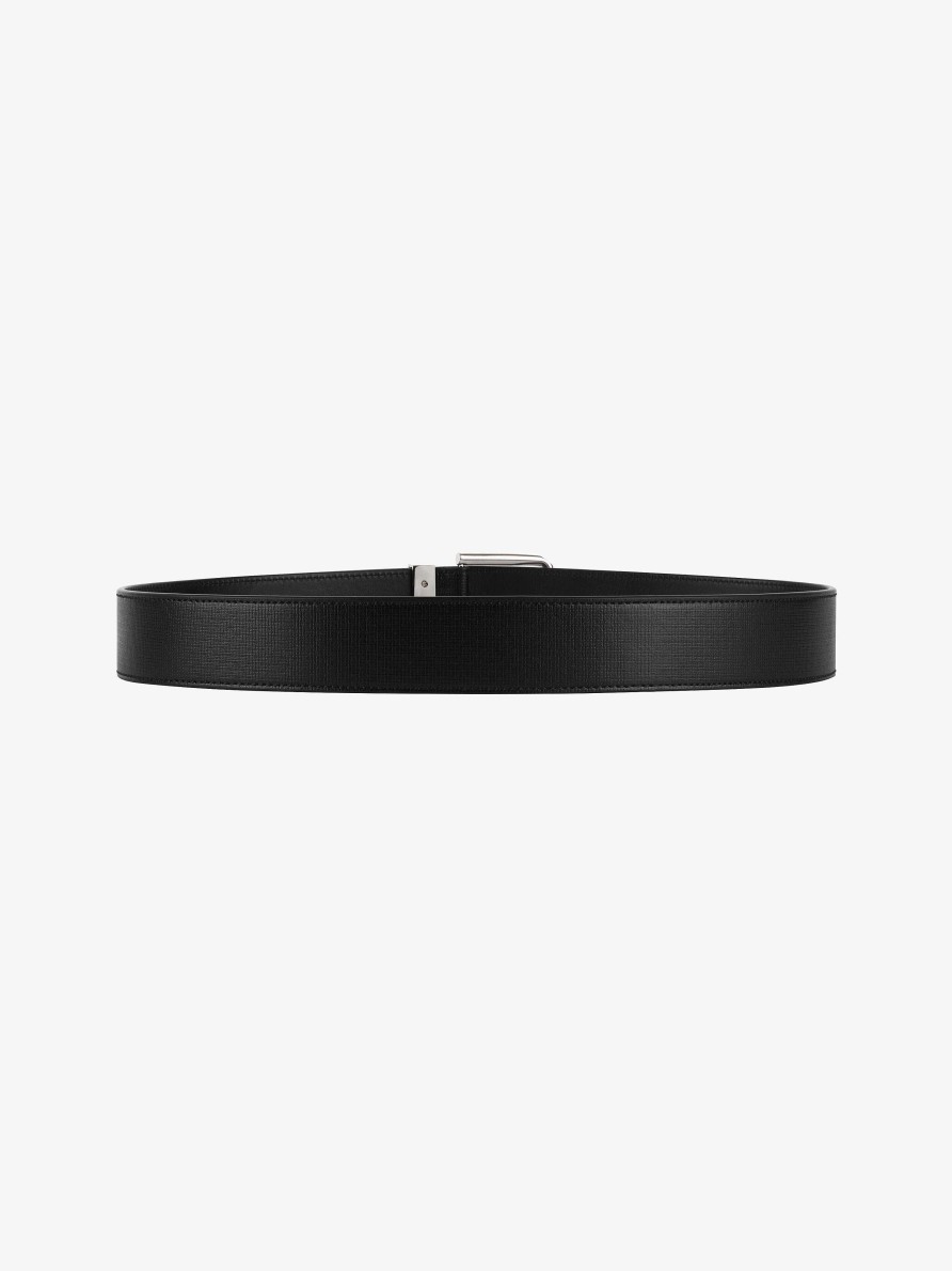 Men Givenchy Belts | Gentleman Belt In 4G Classic Leather Black