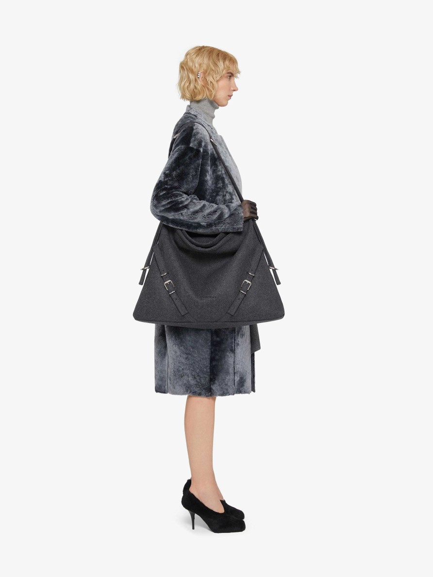 Women Givenchy Jackets & Coats | Coat In Shearling Grey