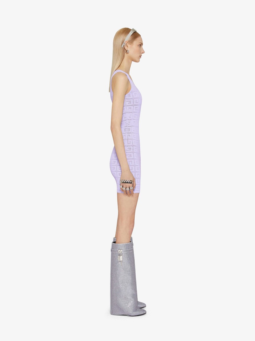 Women Givenchy Dresses | Tank Top Dress In 4G Jacquard Lavender