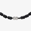 Men Givenchy Jewelry | G Cube Necklace In Enamelled Metal Black