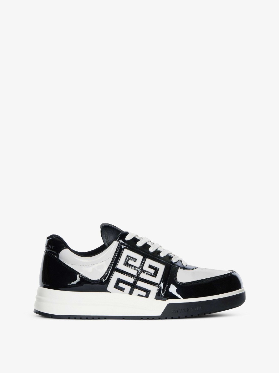 Men Givenchy G4 | G4 Sneakers In Patent Leather Black/White