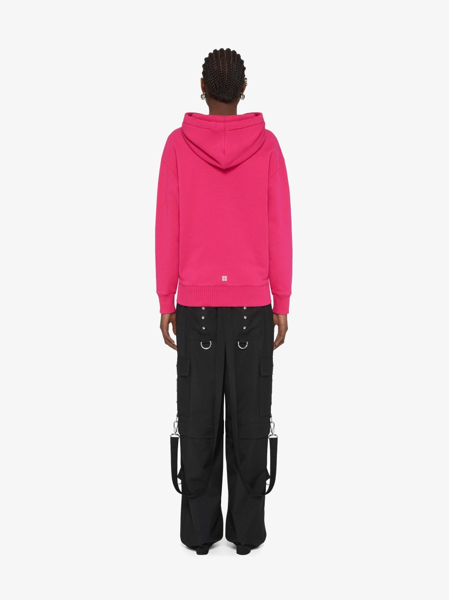 Women Givenchy Sweatshirts & Hoodies | Hoodie In Fleece With Givenchy Daisy Cyclamen