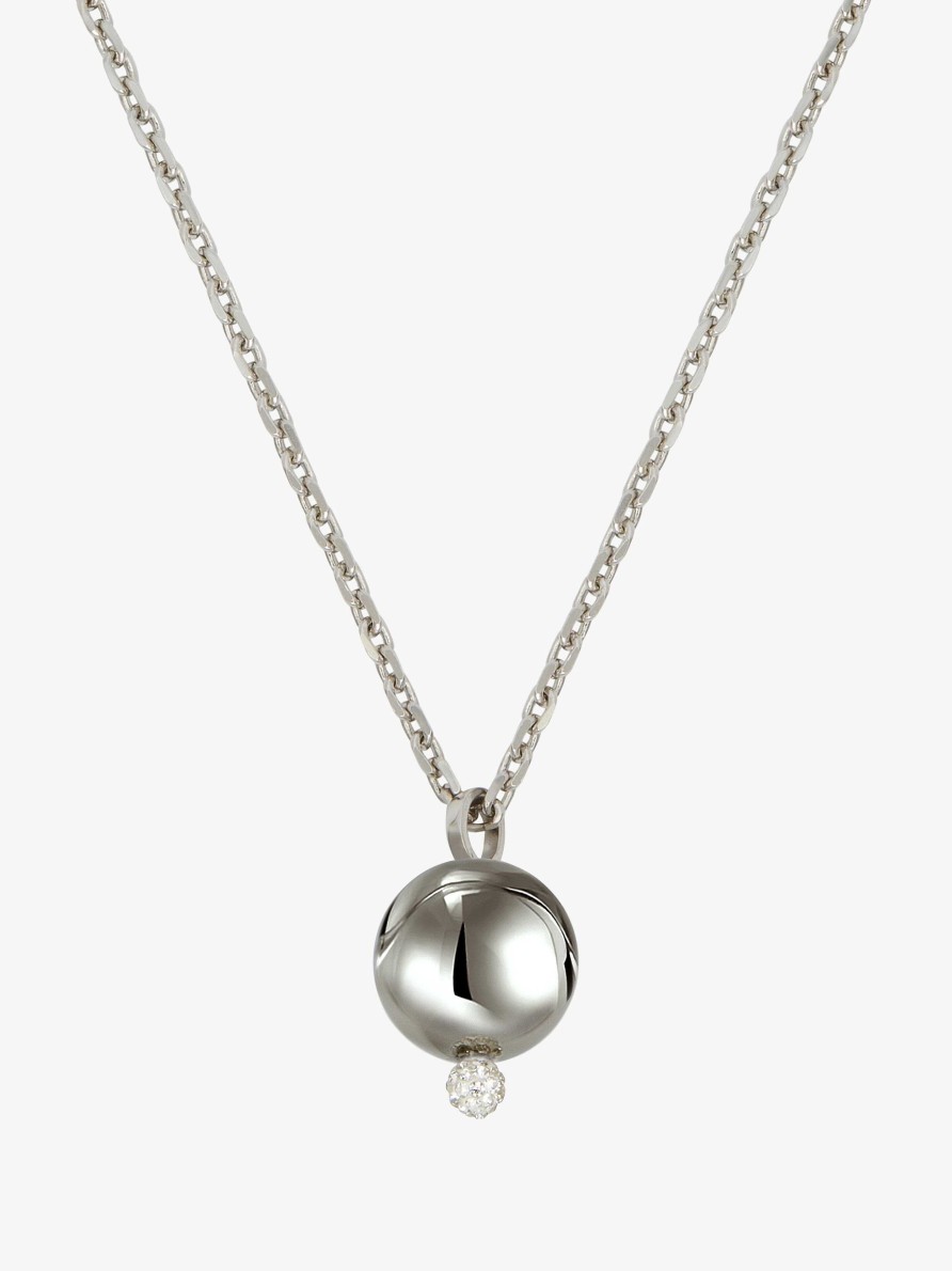 Women Givenchy Jewelry | 4G Pearl Pendant Necklace With Crystals Silvery