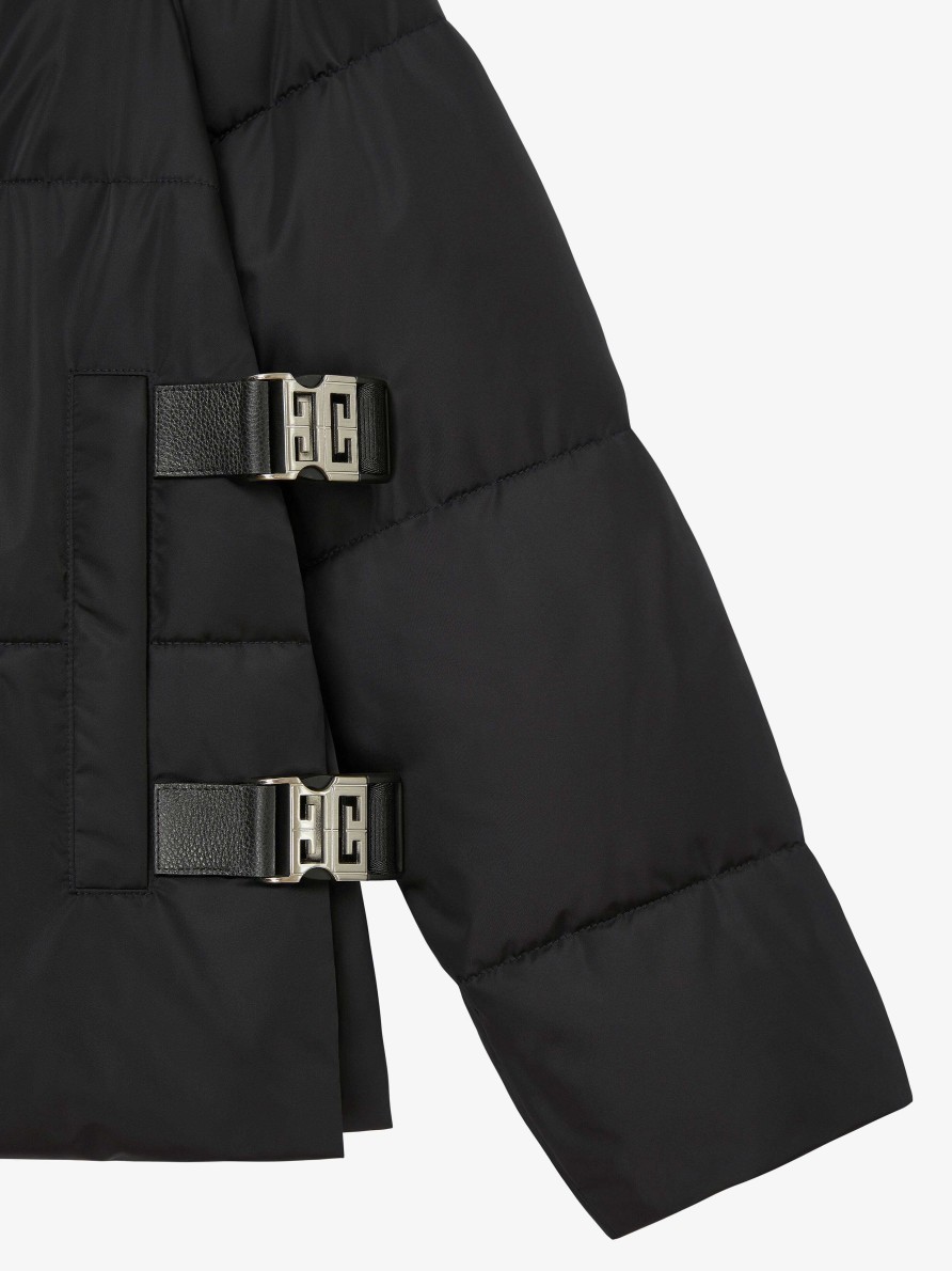 Men Givenchy Outerwear & Blousons | 4G Buckle Puffer Jacket Black