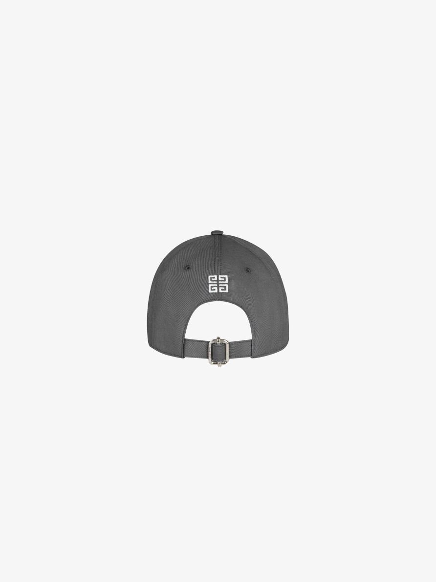 Men Givenchy Beanies & Caps | Givenchy Embroidered Cap Cloud Grey