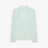 Women Givenchy Jackets & Coats | Slim Fit Jacket In Silk Mint Green