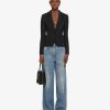 Women Givenchy Pants | Oversized Jeans In Denim With Stitching Details Medium Blue