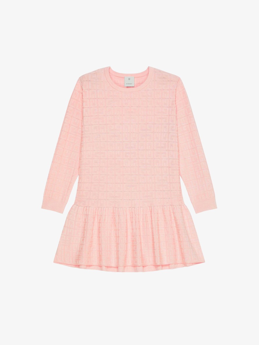 Women Givenchy Girl (4 To 12 Years) | Dress In 4G Knit Pink