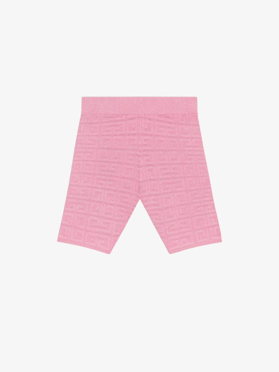 Women Givenchy Girl (4 To 12 Years) | Biker Shorts In 4G Jacquard Candy Pink