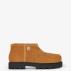 Men Givenchy Boots & Derbies | Storm Ankle Boots In Suede And Shearling Beige Camel