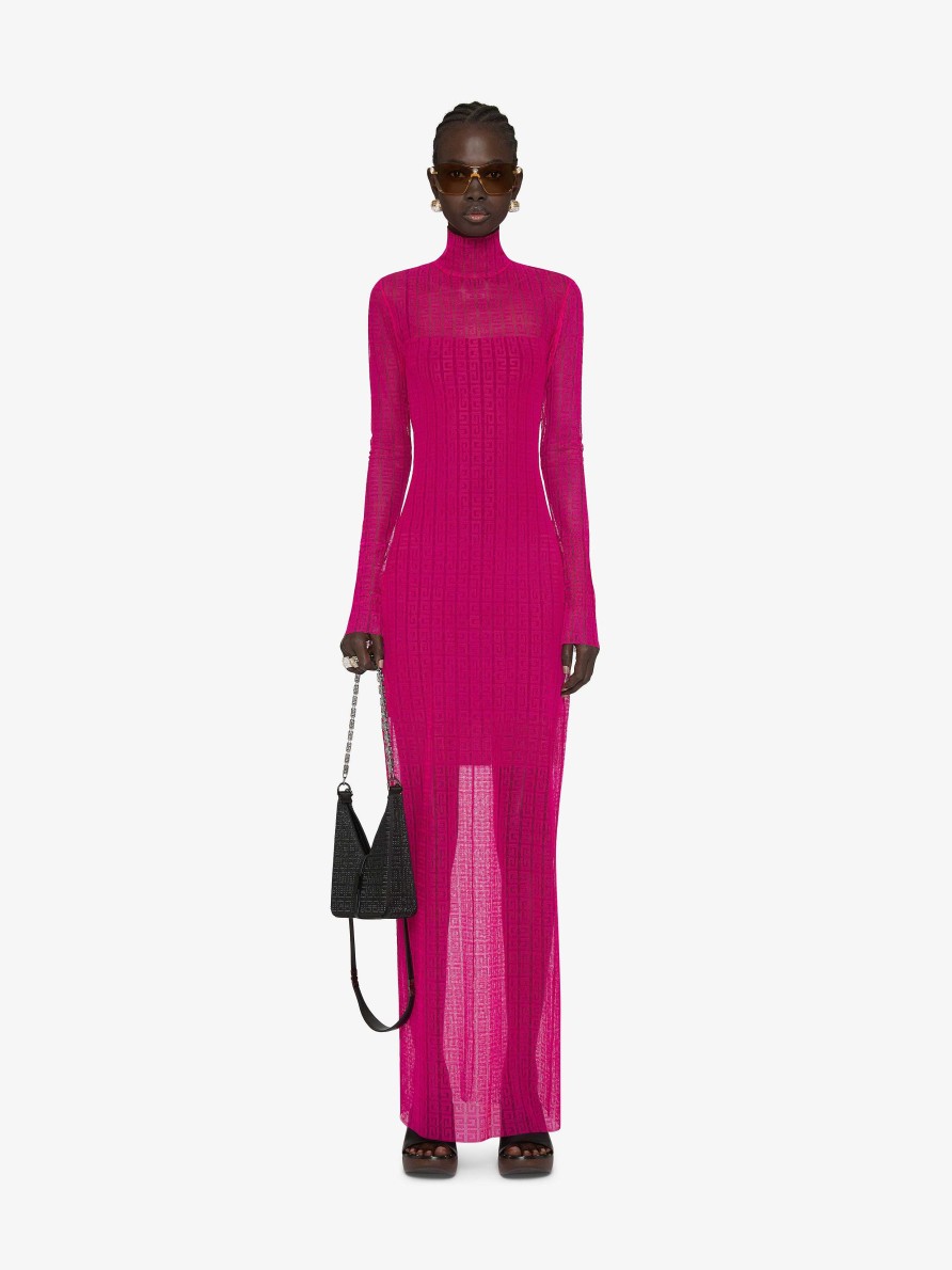 Women Givenchy Dresses | Dress In 4G Lace Fuchsia