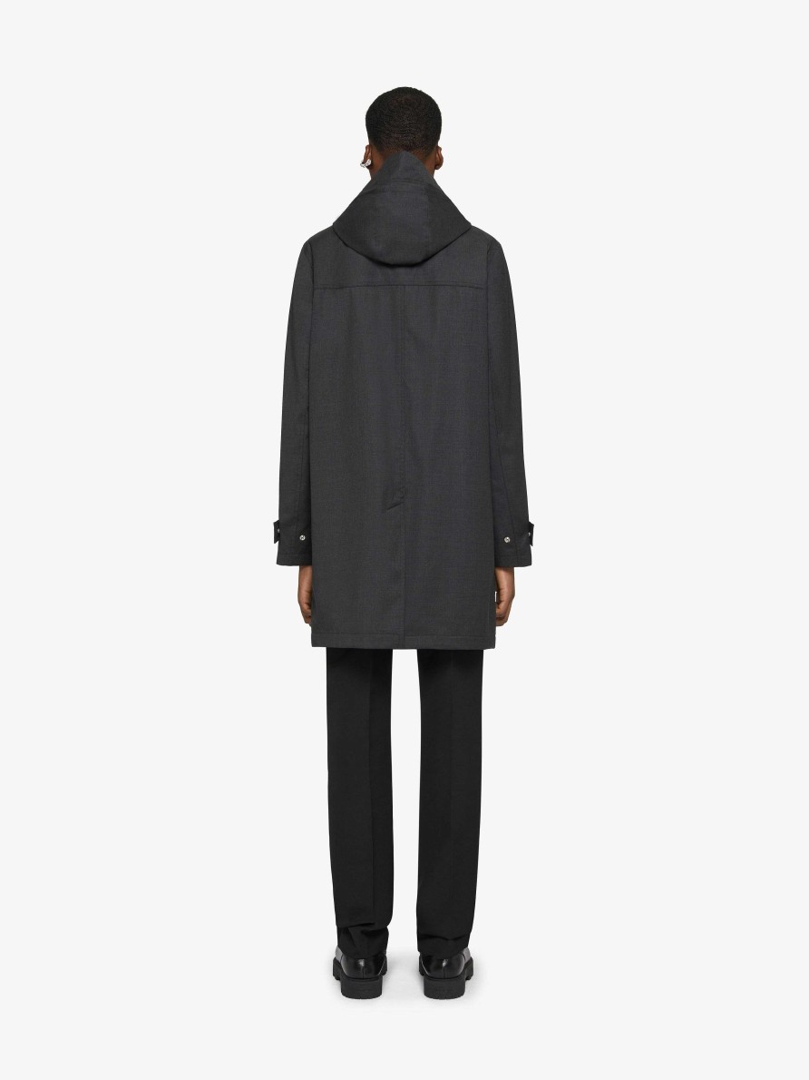 Men Givenchy Outerwear & Blousons | 3-In-1 Parka In Wool Dark Grey/Grey