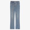 Women Givenchy Pants | Boot Cut Pants In Denim With Chain Details Medium Blue