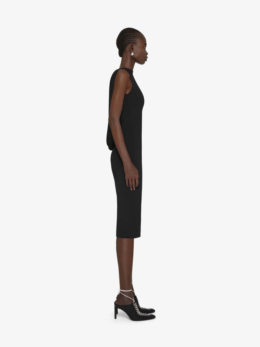 Women Givenchy Dresses | Dress In Knit With Open Back Black