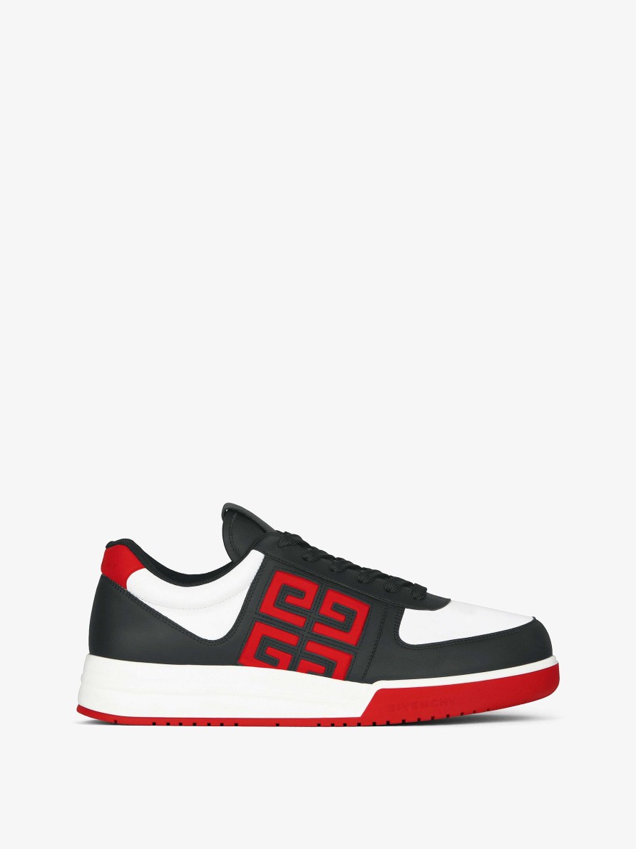 Men Givenchy G4 | G4 Sneakers In Leather Black/White/Red