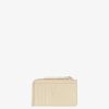 Women Givenchy Small Leather Goods | Giv Cut Zipped Cardholder In 4G Lurex And Leather Dusty Gold