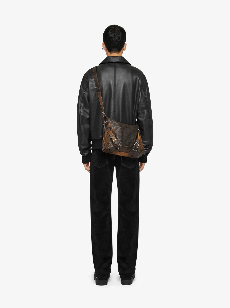 Men Givenchy Outerwear & Blousons | Reversible Bomber Jacket In Leather Black