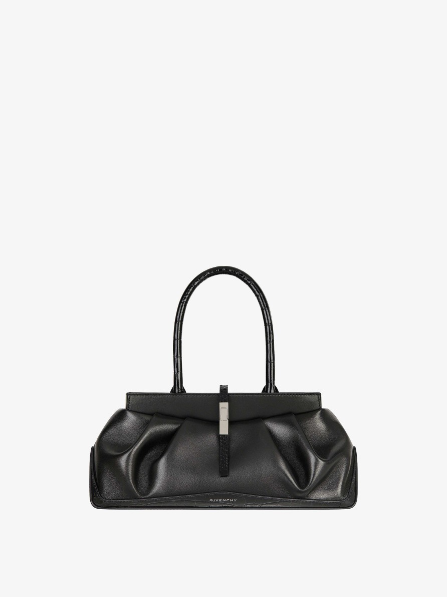 Women Givenchy Shoulder Bags | Small Hand Bag In Leather Black