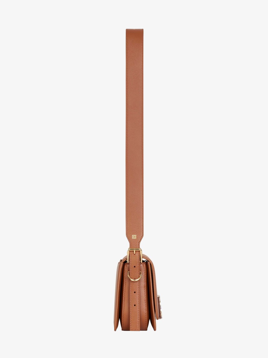 Women Givenchy 4G | Medium 4G Crossbody Bag In Grained Leather Tan