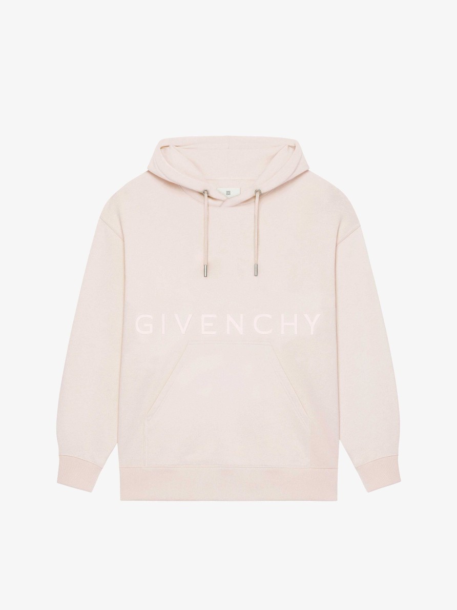 Men Givenchy Sweatshirts & Hoodies | Givenchy 4G Slim Fit Hoodie In Fleece Nude Pink