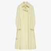 Women Givenchy Jackets & Coats | Trench-Coat In Leather Pale Yellow