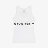 Women Givenchy T-Shirts | Givenchy Archetype Slim Fit Tank Top In Cotton White/Black