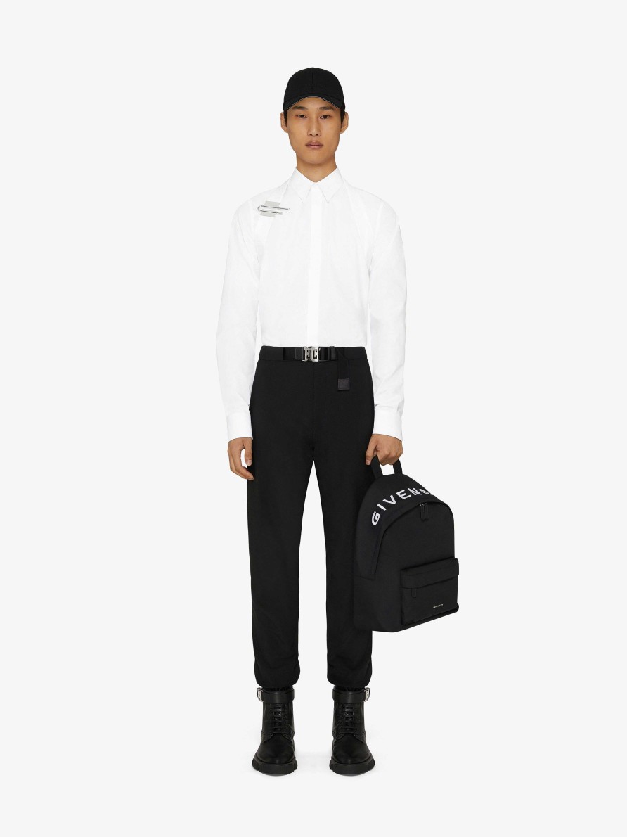 Men Givenchy Shirts | Shirt In Poplin With U-Lock Harness White