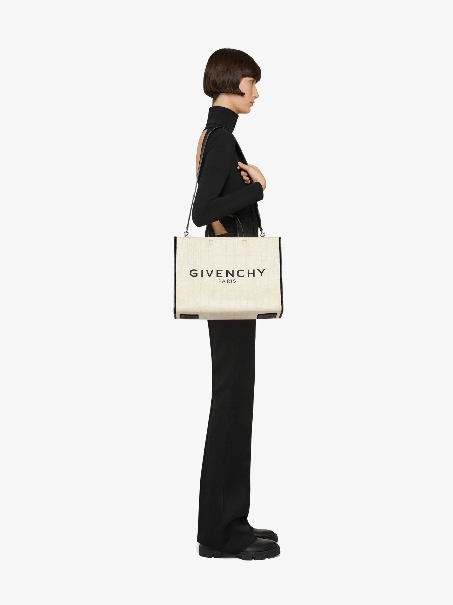 Women Givenchy G-Tote | Medium G-Tote Shopping Bag In 4G Coated Canvas Ivory