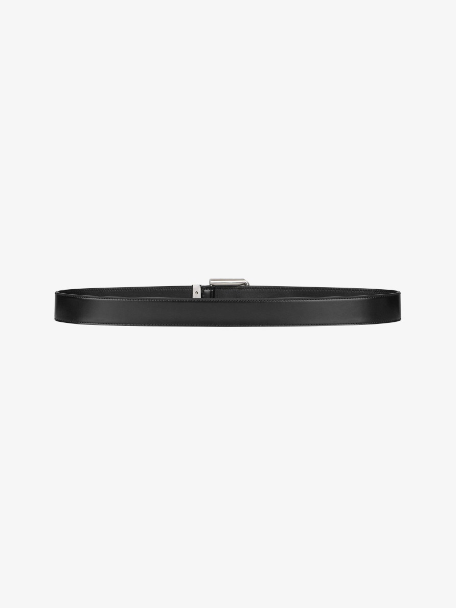 Men Givenchy Belts | Gentleman Belt In Leather Black