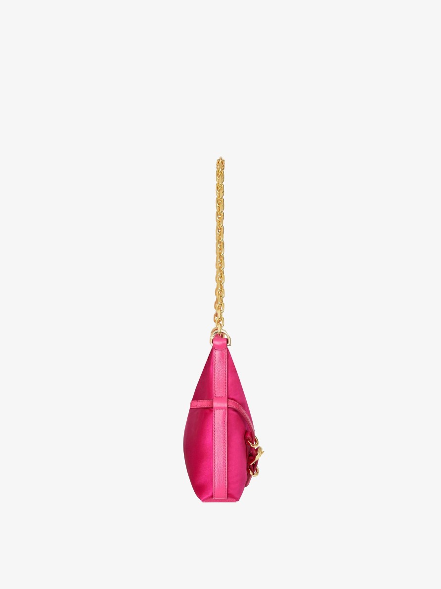 Women Givenchy Voyou | Voyou Party Bag In Nylon Satin Neon Pink