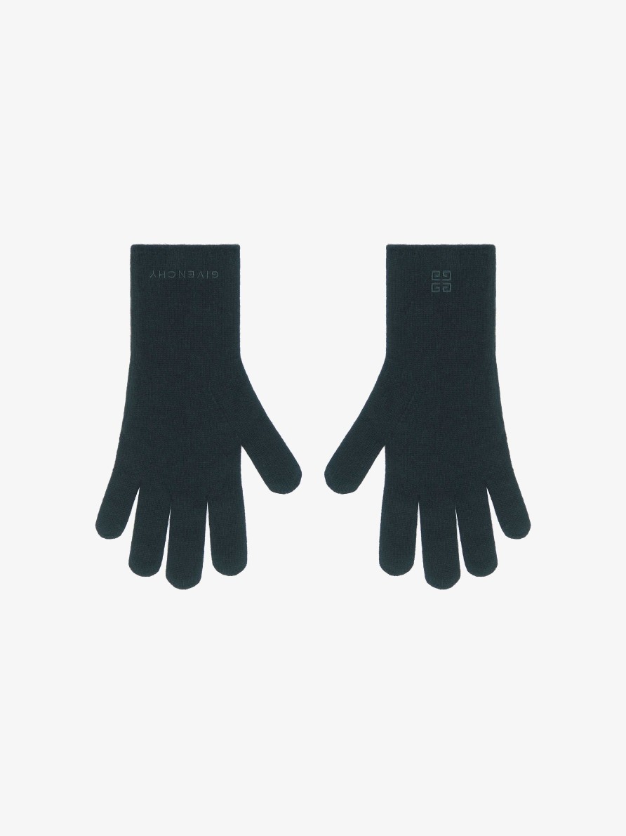 Men Givenchy Other Accessories | Gloves In Cashmere Green Forest