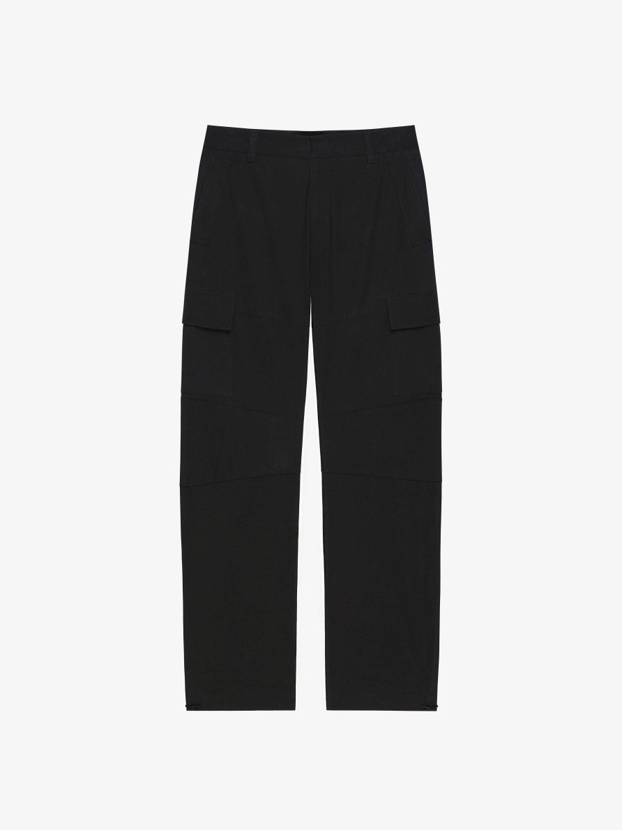 Men Givenchy Pants | Cargo Pants In Cotton Black