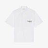 Men Givenchy Shirts | Shirt In Poplin With Givenchy World Tour Print White