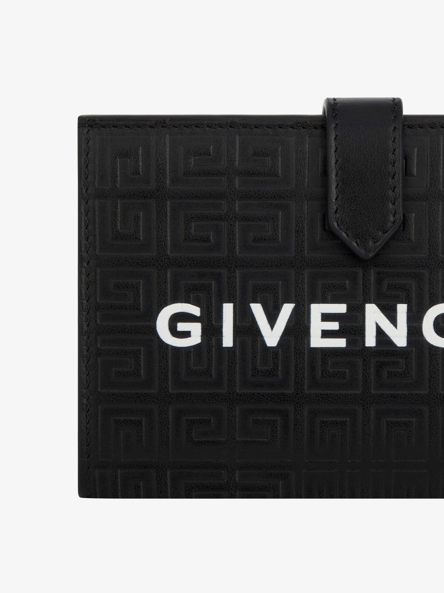 Women Givenchy Small Leather Goods | G-Cut Wallet In 4G Leather Black