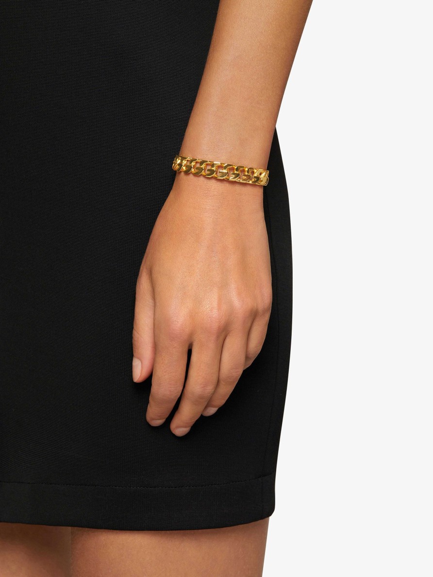 Women Givenchy Jewelry | G Chain Open Bangle Golden Yellow