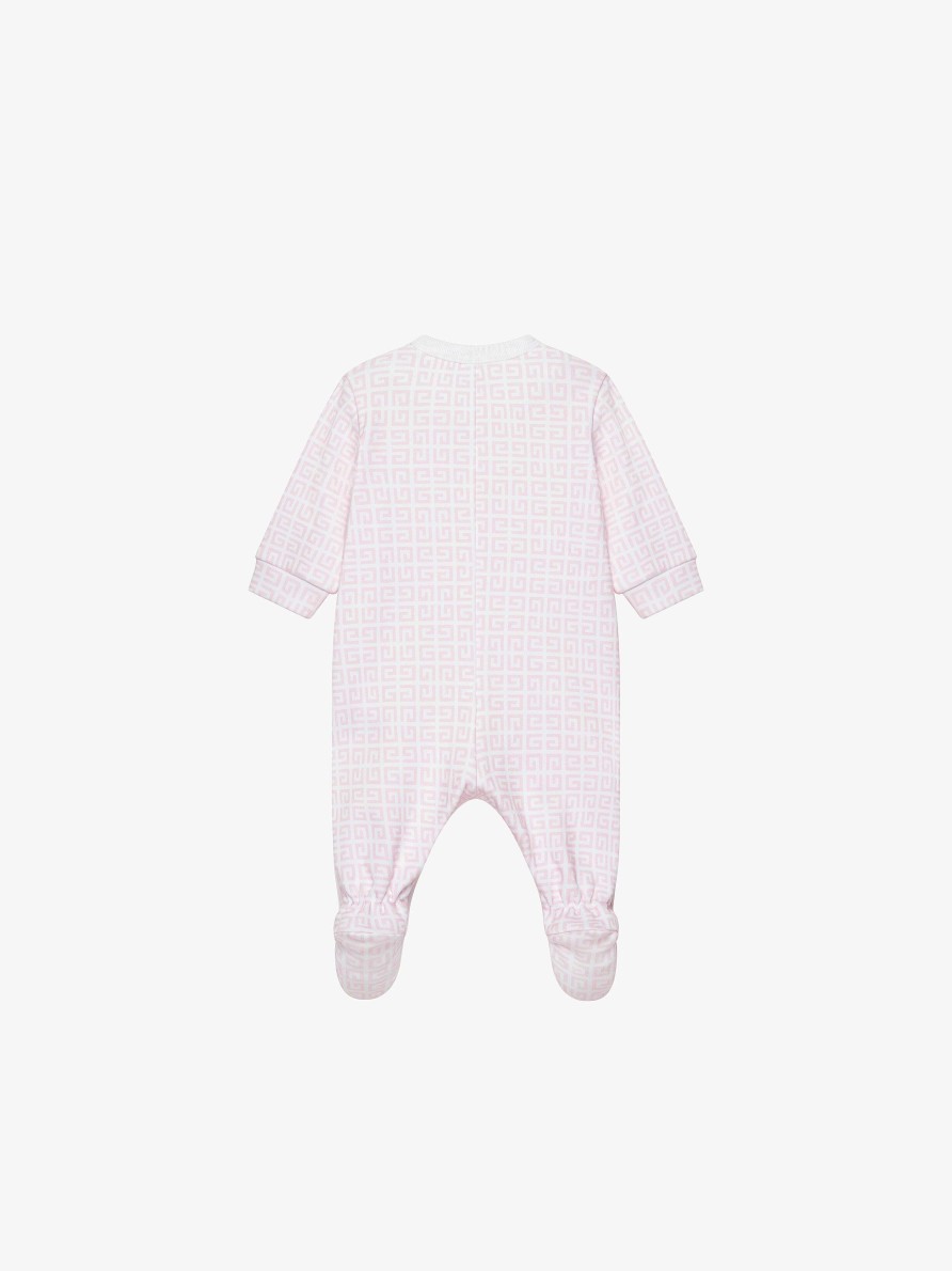 Men Givenchy Baby (1 Month To 3 Years) | Givenchy 4G Pyjama In Cotton Pale Pink/White