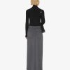 Women Givenchy Skirts | Skirt In Wool And Cashmere With Slit Dark Grey