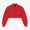 Women Givenchy Outerwear & Blousons | Short Varsity Jacket In Boil Wool Red