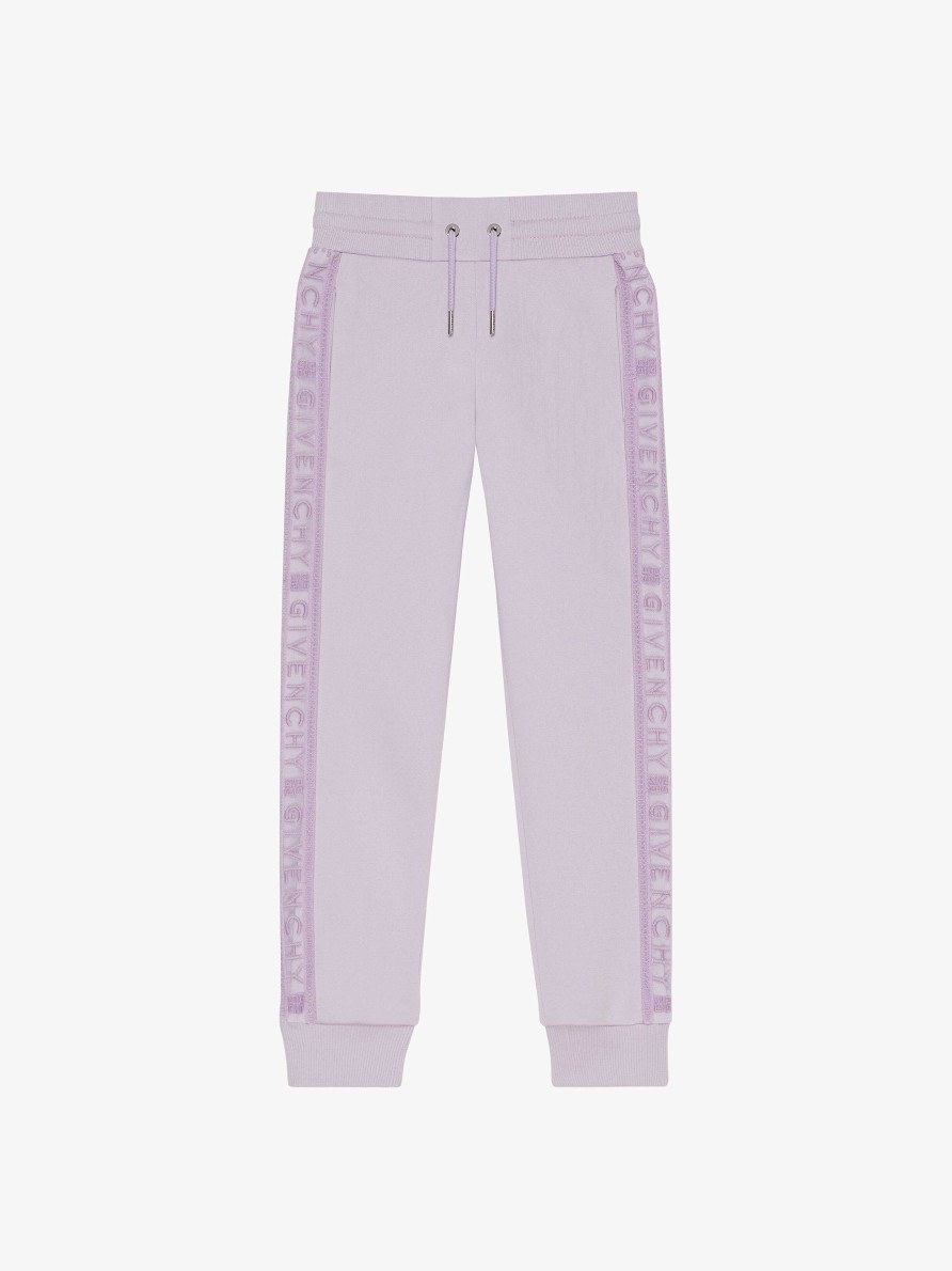 Women Givenchy Girl (4 To 12 Years) | Givenchy Jogger Pants In Fleece Lilac