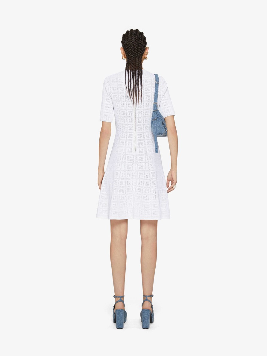 Women Givenchy Dresses | Dress In 4G Jacquard White