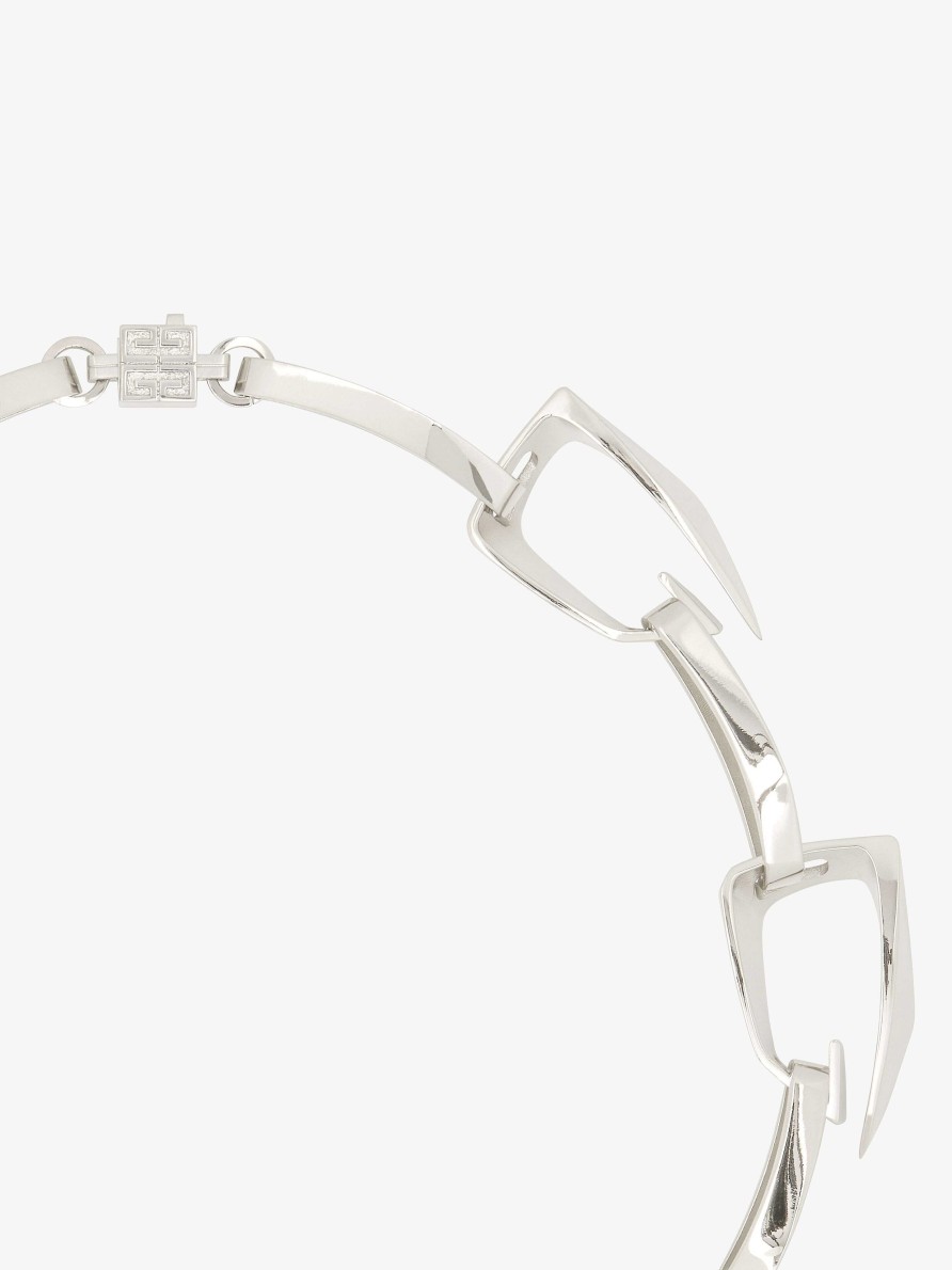 Men Givenchy Jewelry | Giv Cut Necklace In Metal Silvery