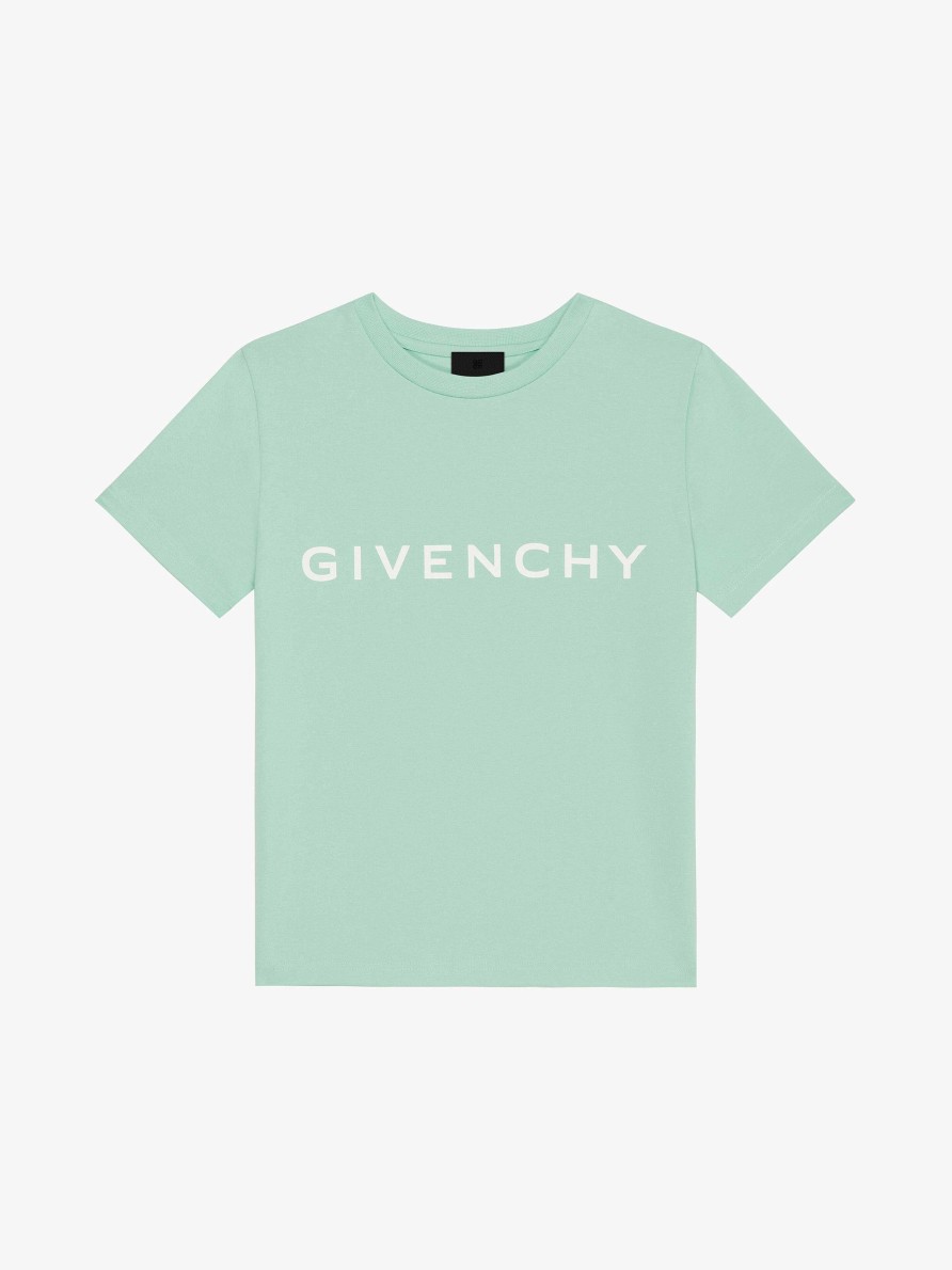 Men Givenchy Boy (4 To 12 Years) | T-Shirt In Printed Jersey Light Mint Green