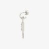 Men Givenchy Jewelry | Lock Earring In Metal Silvery