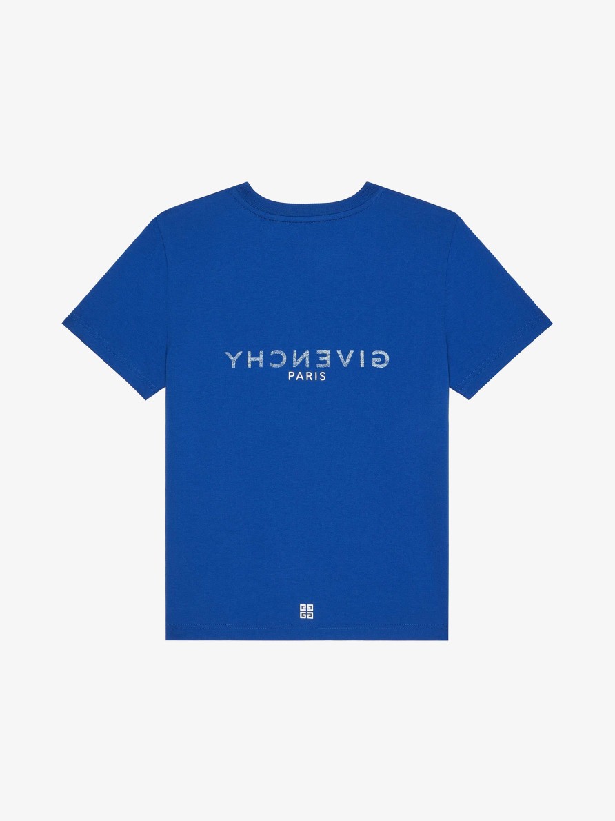 Men Givenchy Boy (4 To 12 Years) | T-Shirt In Printed Jersey Royal Blue