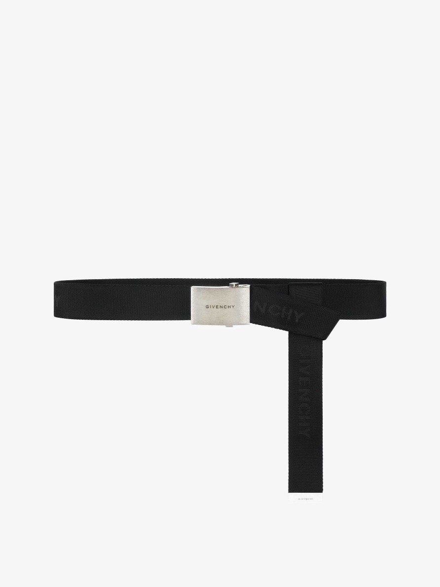 Men Givenchy Belts | Givenchy Skate Belt In Webbing Black