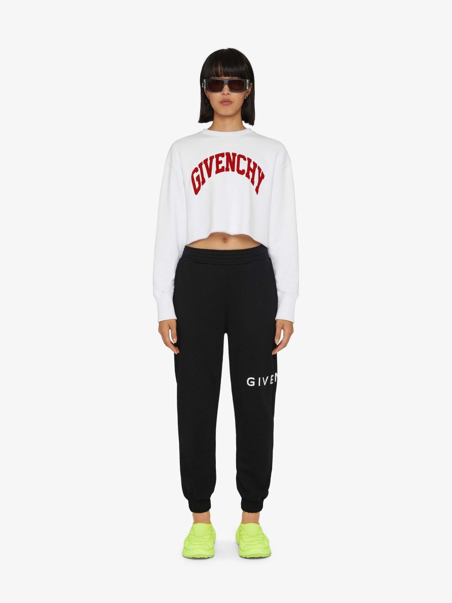 Women Givenchy Pants | Givenchy Archetype Slim Fit Jogger Pants In Fleece Black