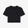 Women Givenchy T-Shirts | Cropped T-Shirt In Jersey With Givenchy Band Black