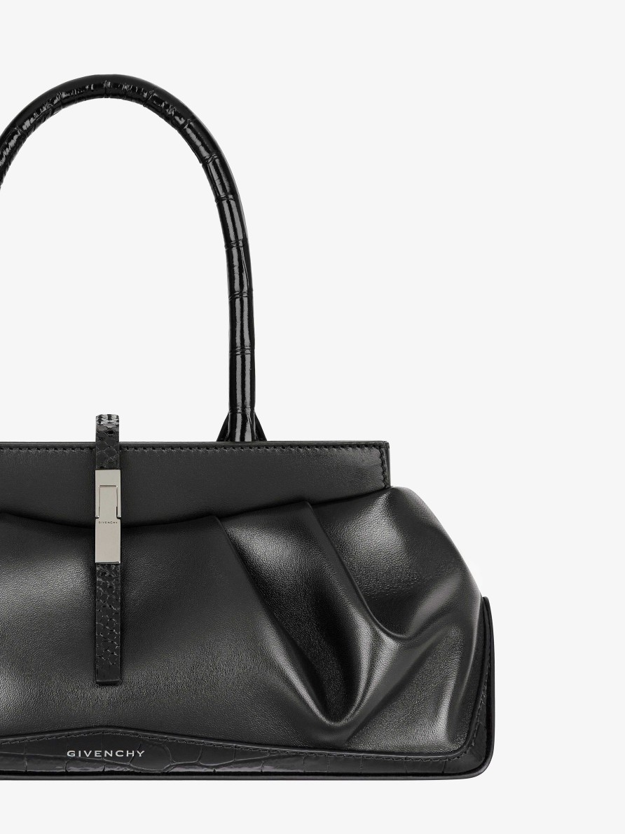 Women Givenchy Shoulder Bags | Small Hand Bag In Leather Black