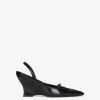 Women Givenchy Heels | Raven Slingbacks In Leather And Ayers Black