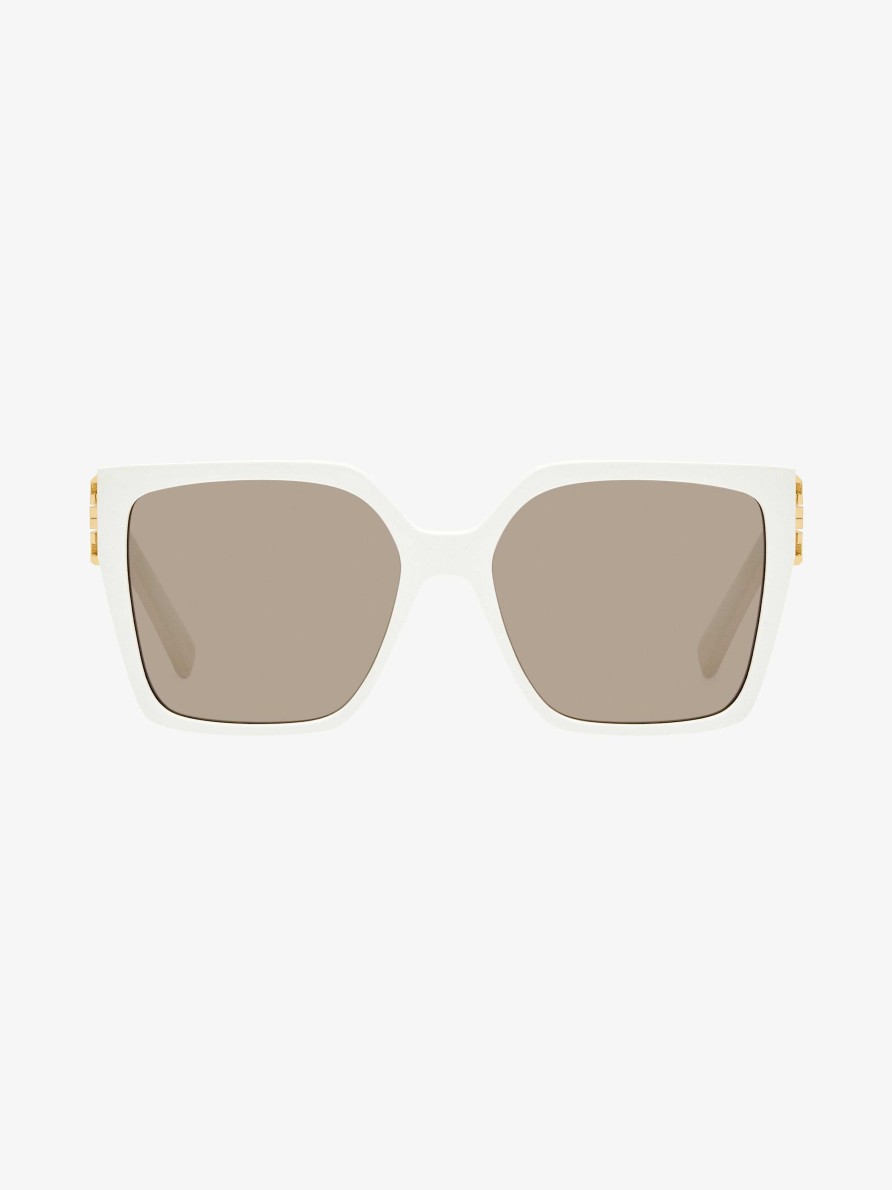 Women Givenchy Sunglasses | 4G Sunglasses In Acetate White/Butter